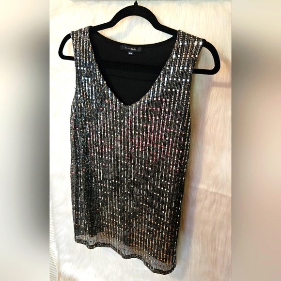 Sloane & Sadie Party Sequin Sleeveless Top - Picture 2 of 6